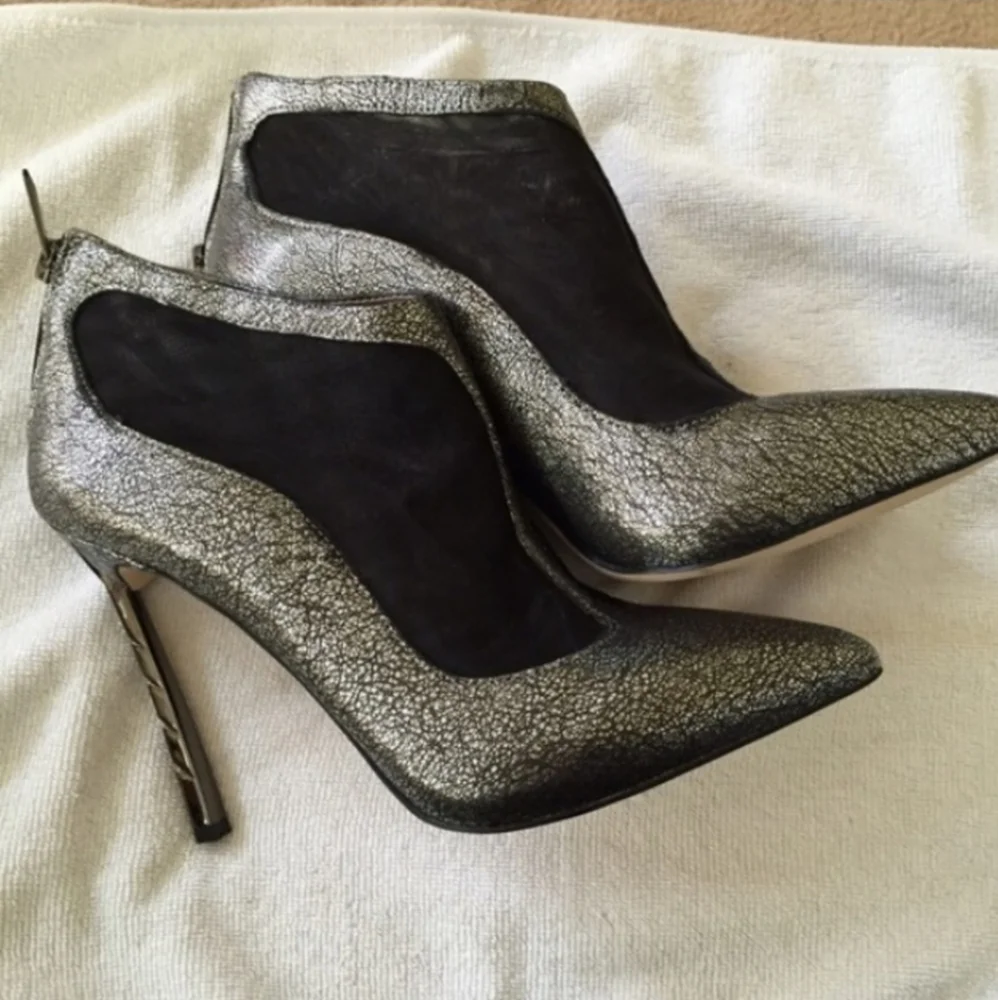 Sam Edelman Silver Booties